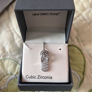 New directions flip flop necklace